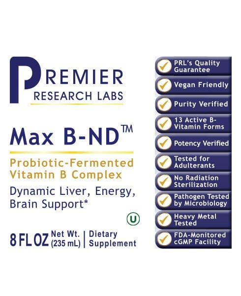 Max B-ND™ 8oz - Advanced Probiotic-Fermented B Vitamins for Energy & Mood - PRLabs All Products A-Z (Temp) PRLabs   