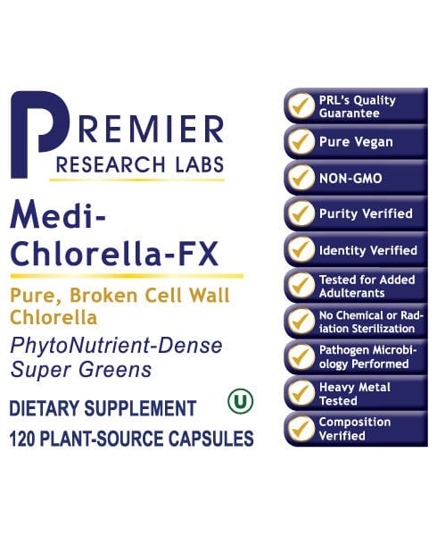 Medi Chlorella-FX - Organic Chlorella Supplement for Optimal Health and Detox -PRLabs All Products A-Z (Temp) PRLabs   
