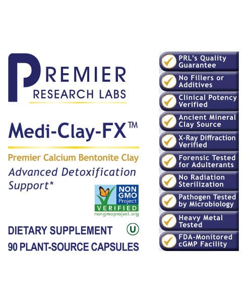 Medi-Clay-FX™ (90c) Premier Calcium Bentonite Clay for Advanced Detoxification Support - PRLabs All Products A-Z (Temp) PRLabs   