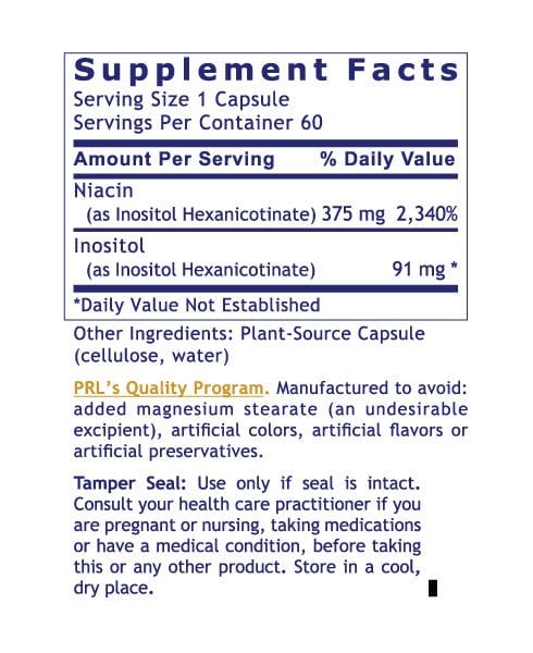 Niacin, Premier (60c) Promote Cardiovascular Health - PRLabs All Products A-Z (Temp) PRLabs   