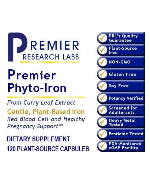 Phyto-Iron, Premier (120c) Plant-Based Iron for Healthy Blood Levels - PRLabs All Products A-Z (Temp) PRLabs   