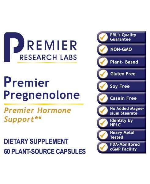 Pregnenolone, Premier - Natural Hormone Support - PRLabs All Products A-Z (Temp) PRLabs   