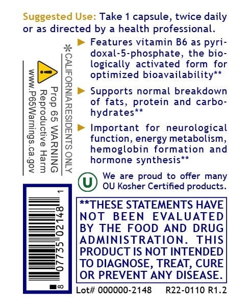 Premier B6 Ultra (60c) - Optimized Bioavailability - Neurological Function Support - PRLabs All Products A-Z (Temp) PRLabs   