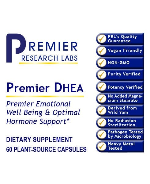 Premier DHEA (60c) Natural Mood & Hormone Support for Healthy Aging - PRLabs All Products A-Z (Temp) PRLabs   