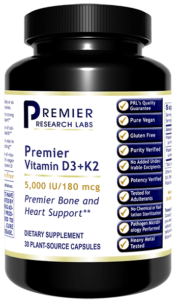 Premier Vitamin D3+K2 (30 Caps) - Boost Bone Health - Support Calcium Absorption - PRLabs All Products A-Z (Temp) PRLabs   