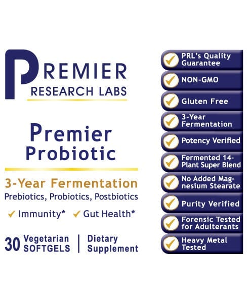 Probiotic Caps, Premier - 30 Softgels - Full Spectrum Beneficial Flora - PRLabs All Products A-Z (Temp) PRLabs   