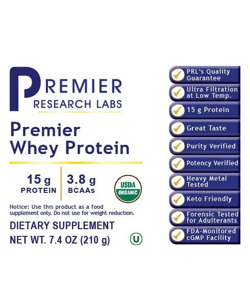 Whey Protein, Premier - Full-Bodied Organic Protein Powder - PRLabs All Products A-Z (Temp) PRLabs   